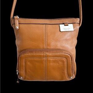 Tignanello Brown Leather Crossbody Bag